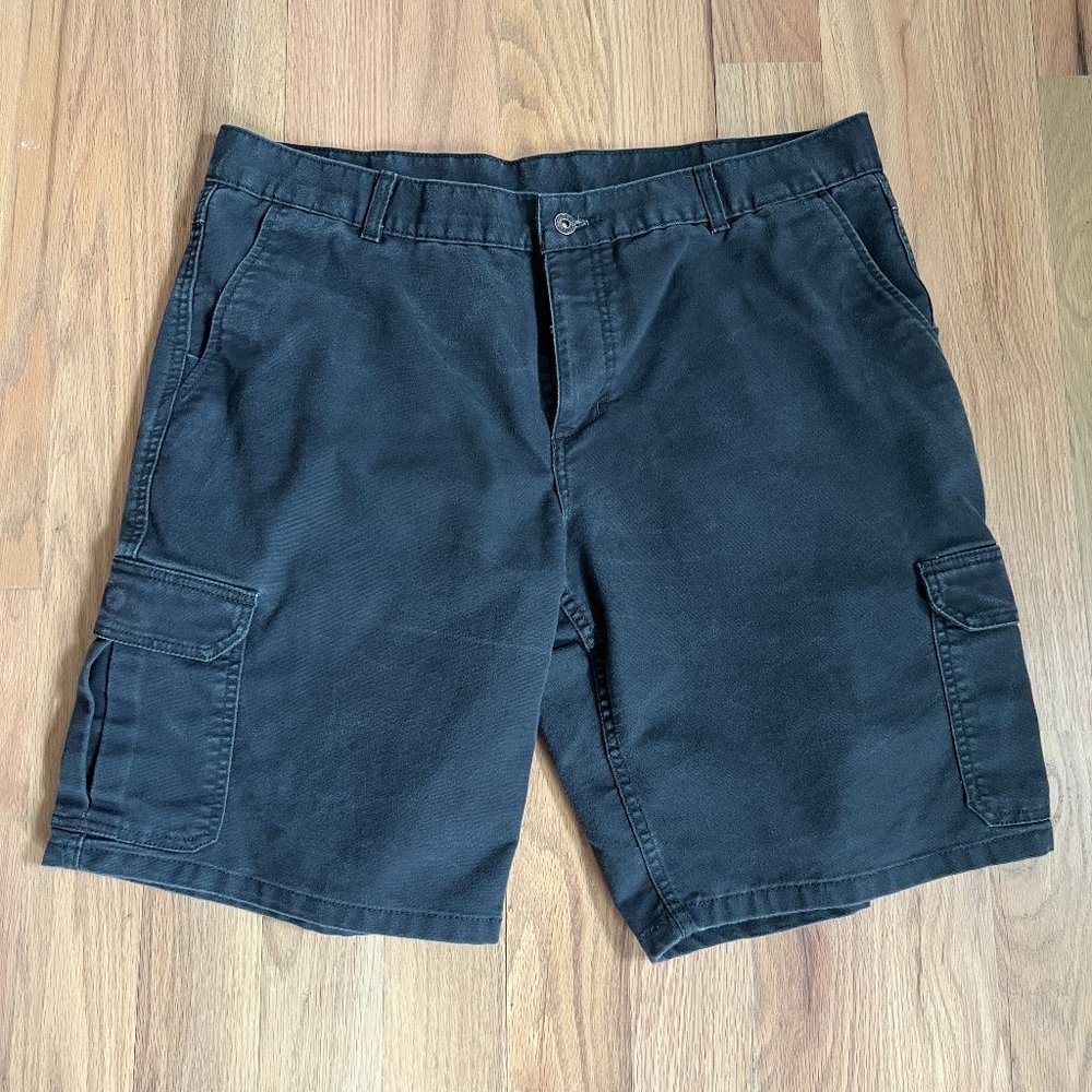 the north face men's heavy duty gray cargo shorts - size 40